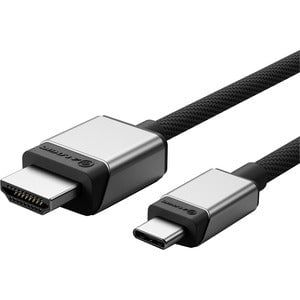 Alogic Ultra USB-C to HDMI with 100W PD Cable - Male to Male - 2m - 2 m HDMI/USB-C A/V Cable for Notebook, Computer, Monitor, TV, Projector, MAC, Chromebook, iPad - First End: 1 x USB Type C - Male, 1 x USB Type C Power - Female - Second End: 1 x HDMI 2.0 IM5335990
