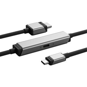 Alogic Ultra USB-C to HDMI with 100W PD Cable - Male to Male - 2m - 2 m HDMI/USB-C A/V Cable for Notebook, Computer, Monitor, TV, Projector, MAC, Chromebook, iPad - First End: 1 x USB Type C - Male, 1 x USB Type C Power - Female - Second End: 1 x HDMI 2.0 IM5335990