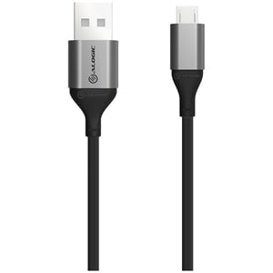 Alogic Ultra USB2.0 USB-A (Male) to Micro-B (Male) Cable Space Grey - 2m - 2 m Micro-USB/USB Data Transfer Cable for Phone, Tablet, PDA, GPS, Computer - First End: 1 x USB 2.0 Type A - Male - Second End: 1 x Micro USB 2.0 Type B - Male - Space Gray - 1 IM4503105