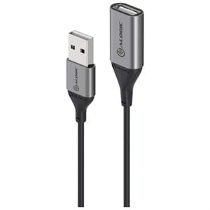 Alogic Ultra USB2.0 USB-A (Male) To USB-A (Female) Extension Cable- Space Grey - 2m - 2 m USB Data Transfer Cable for Peripheral Device, Keyboard, Mouse, Computer, USB Hub, Hard Drive - First End: 1 x USB 2.0 Type A - Male - Second End: 1 x USB 2.0 Type A IM4503103