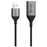 Alogic Ultra USB2.0 USB-A (Male) To USB-A (Female) Extension Cable- Space Grey - 2m - 2 m USB Data Transfer Cable for Peripheral Device, Keyboard, Mouse, Computer, USB Hub, Hard Drive - First End: 1 x USB 2.0 Type A - Male - Second End: 1 x USB 2.0 Type A IM4503103