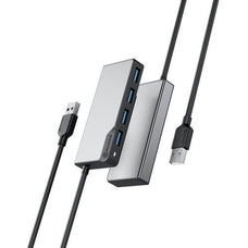 Alogic USB-A Fusion SWIFT 4-in-1 Hub -Space Grey - USB 3.2 (Gen 1) Type A - Portable - 4 USB Port(s) - PC, ChromeOS IM5131310