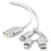 Alogic USB-A to Micro USB, Lightning & USB-C Combo Cable - 30 cm Lightning/Micro-USB/USB/USB-C Data Transfer Cable for iPad, iPhone, iPod, Chromebook, Computer - First End: 1 x Micro USB 2.0, 1 x Lightning - Male, 1 x USB 2.0 Type C - Second End: 1 x USB IM4503099