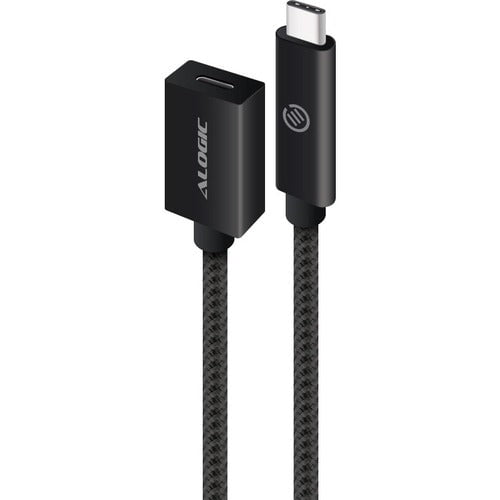 Alogic USB-C Data Transfer Cable - 1 m USB-C Data Transfer Cable for Notebook, Phone, Tablet - First End: 1 x USB 3.1 (Gen 2) Type C - Male - Second End: 1 x USB 3.1 (Gen 2) Type C - Female - 10 Gbit/s - Extension Cable - Supports up to 3840 x 2160 - Blac IM4634350