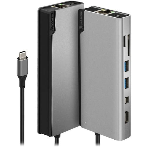 Alogic USB-C Dock PLUS with Power Delivery - Ultra Series - Space Grey - 4K - 3840 x 2160, 1920 x 1080 - 2 x USB 3.0 - USB Type-A - USB Type-C - 1 x RJ-45 Ports - Network (RJ-45) - HDMI - Mini DisplayPort - Wired - Gigabit Ethernet IM4503114