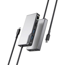 Alogic USB-C Fusion MAX 6-in-1 Hub V2 - for TV/Monitor/Projector/Notebook/Smartphone/Tablet/Desktop PC - 100 W - USB Type C - 4K - 3840 x 2160 - 3 x USB Ports - 2 x USB Type-A Ports - USB Type-A - 1 x USB Type-C Ports - USB Type-C - Network (RJ-45) - HDMI IM5335988