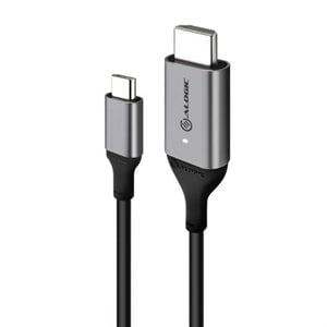 Alogic USB-C (Male) to HDMI (Male) Cable - Ultra Series - 4K 60Hz - Space Grey - 1m - 1 m HDMI/USB A/V Cable for Monitor, Projector, TV, Computer, Tablet, Phone, MAC, Chromebook, Audio/Video Device - First End: 1 x 24-pin USB Type C - Male - Second End: 1 IM4503112