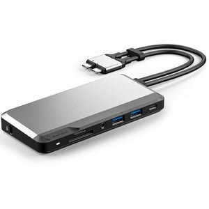Alogic USB-C Super Dock - 10-in-1 with Dual Display 4K 60Hz Support - SPACE GREY - for Notebook/Tablet PC - 100 W - USB Type C - 4 x USB Ports - USB Type-C - Network (RJ-45) - HDMI - Wired IM5080398