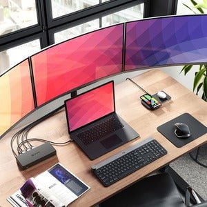 Alogic USB-C Triple DisplayDock - MA3 - with 100W Laptop Charging - 3 Displays Supported - 4K - 3840 x 2160 - 2 x USB 2.0 - USB Type-C - 1 x RJ-45 Ports - Network (RJ-45) - 1 x HDMI Ports - HDMI - 2 x DisplayPorts - DisplayPort - Wired IM5487417