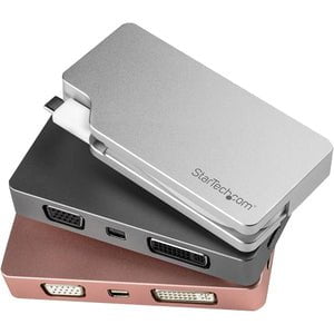 ALUMINUM TRAVEL A/V ADAPTER: 4-IN-1 USB-C TO VGA DVI HDMI OR MDP - 4K IM3310235