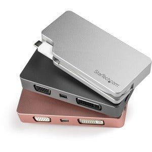ALUMINUM TRAVEL A/V ADAPTER: 4-IN-1 USB-C TO VGA DVI HDMI OR MDP - 4K IM3310235