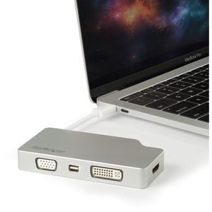 ALUMINUM TRAVEL A/V ADAPTER: 4-IN-1 USB-C TO VGA DVI HDMI OR MDP - 4K IM3310235