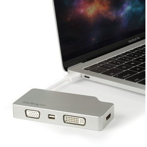 ALUMINUM TRAVEL A/V ADAPTER: 4-IN-1 USB-C TO VGA DVI HDMI OR MDP - 4K IM3310235