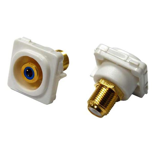 AMDEX Blue RCA to F Connector. Gold Plated CDFP-RCAF-BL