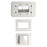 AMDEX Combination Flush & Bullnose Cable Management Wall Plate With Brush. White Colour CDWP-BULLNOSE