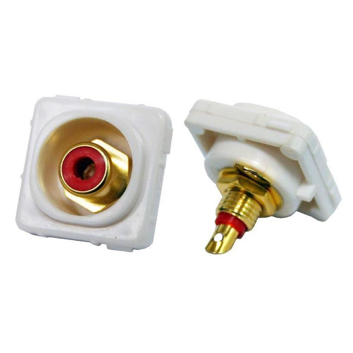 AMDEX Red RCA to Solder Connector. Gold Plated CDFP-RCASC-RE