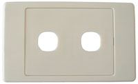 AMDEX Switch Plate ONLY. 2 Gang Wall Face Plate (Accepts Clipsal Style Mechs) CDFP-2PV2