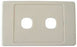 AMDEX Switch Plate ONLY. 2 Gang Wall Face Plate (Accepts Clipsal Style Mechs) CDFP-2PV2