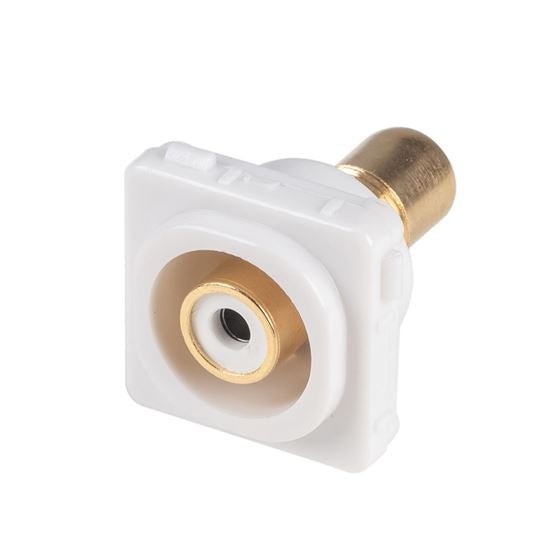 AMDEX White RCA to RCA Jack. Gold Plated CDFP-RCA-WH