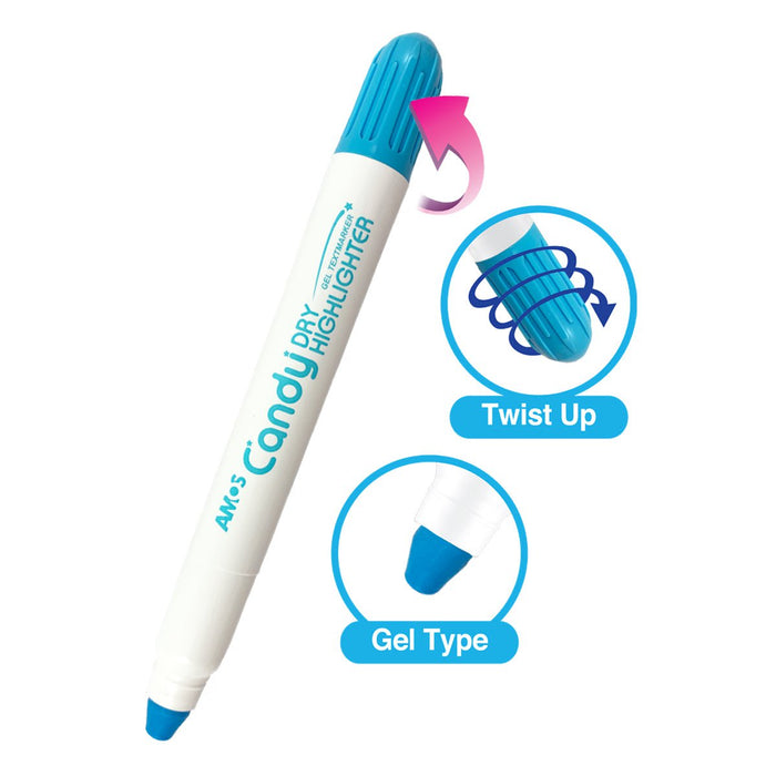 Amos Dry Highlighter Pastel Aqua Blue CX200037