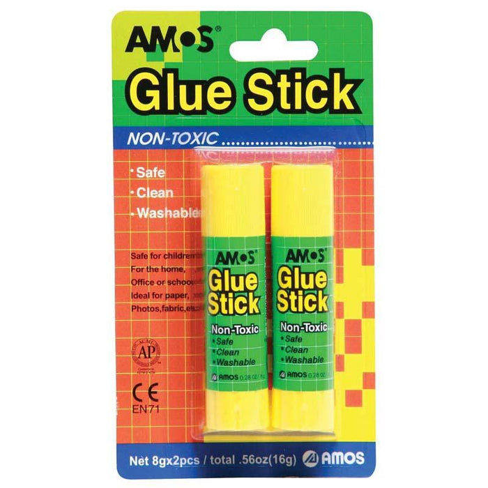 Amos Glue Stick 2 x 8gm CX200004