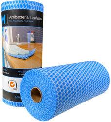 Antibacterial Wipes 300mm x 500mm x 90 sheets Roll - Blue x 4 Rolls MPH27330