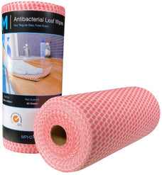 Antibacterial Wipes 300mm x 500mm x 90 sheets Roll - Red x 4 Rolls MPH27350