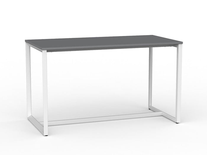 Anvil Bar Leaner Table 1800mm x 900mm - White Frame (Choice of Worktop Colours) Silver KG_ANVBARL_W_S