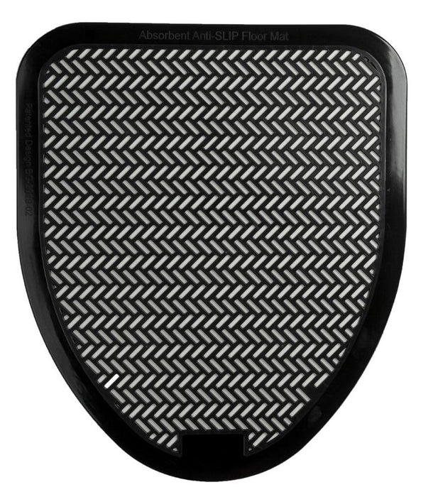 Apple Scented Urinal Floor Mats 450mm x 520mm - Black x 10 pieces MPH28827