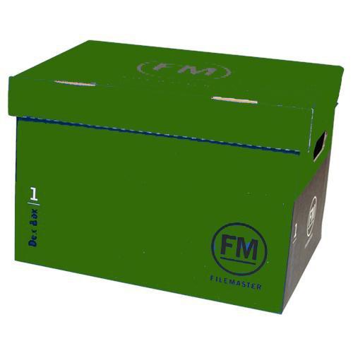 Archive Storage Box With Hinged Lid - Green CX300037