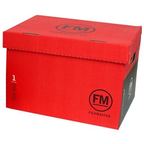 Archive Storage Box With Hinged Lid - Red CX300035