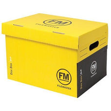 Archive Storage Box With Hinged Lid - Yellow CX300038