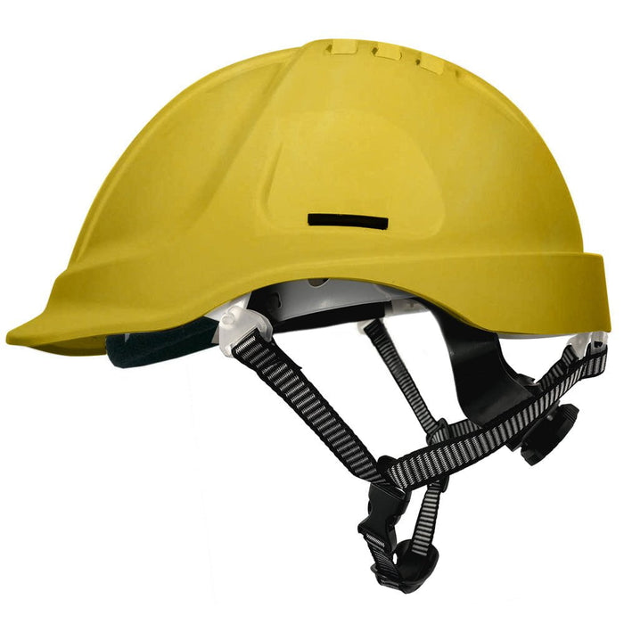 Armour ABS Hard Hat, Vented With Chin Strap, 6 Point Ratchet Harness, EN397