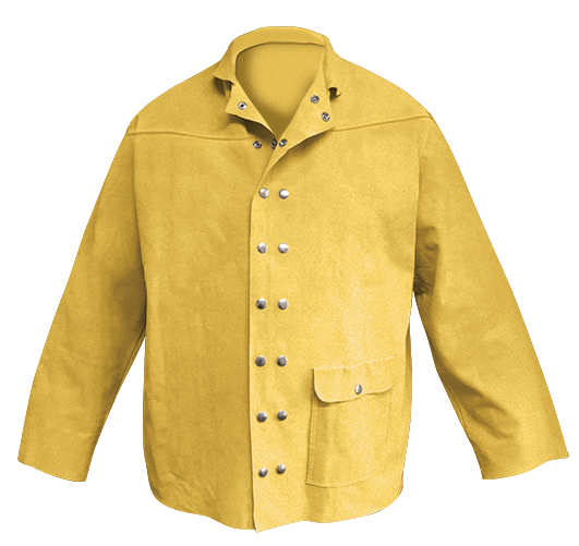 Armour Gold Leather Welding Jacket, Gold