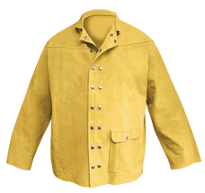 Armour Gold Leather Welding Jacket, Gold