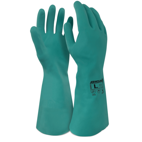 Armour Green Nitrile Interface Gloves, 33cm, 12 Pairs