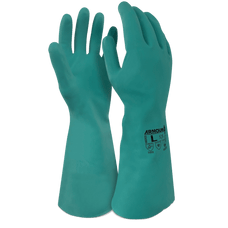 Armour Green Nitrile Interface Gloves, 33cm, 12 Pairs