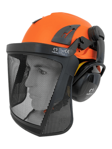 Armour Industrial Helmet|Hellberg Earmuff, Carrier, Mesh Visor Kit, EN397