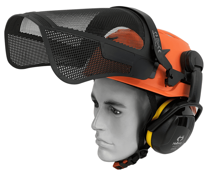 Armour Industrial Helmet|Hellberg Earmuff, Carrier, Mesh Visor Kit, EN397