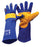 Armour Leather Blue Welding Gauntlet, General Purpose Gloves, 40cm, 4 Pairs