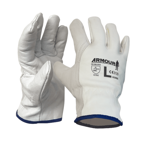 Armour Leather Full Grain Driver Gloves, General Purpose Gloves, 6 Pairs