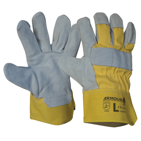 Armour Leather Work Gloves, General Purpose Gloves, 6 Pairs RMLGWORK