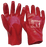 Armour Red PVC Gauntlet Gloves, Liquidproof, 27cm, 12 Pairs RMPVCRD27