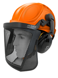 Armour Safety Helmet, Hellberg Earmuff, Carrier, Mesh Visor Kit, EN397