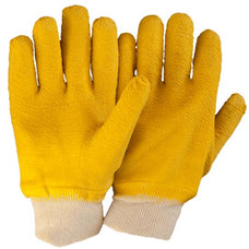 Armour Yellow Latex Fully Coated Gloves, General Purpose Gloves, 27cm, 12 Pairs RMRUYFC