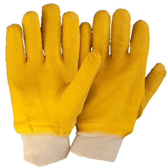 Armour Yellow Latex Fully Coated Gloves, General Purpose Gloves, 27cm, 12 Pairs RMRUYFC4