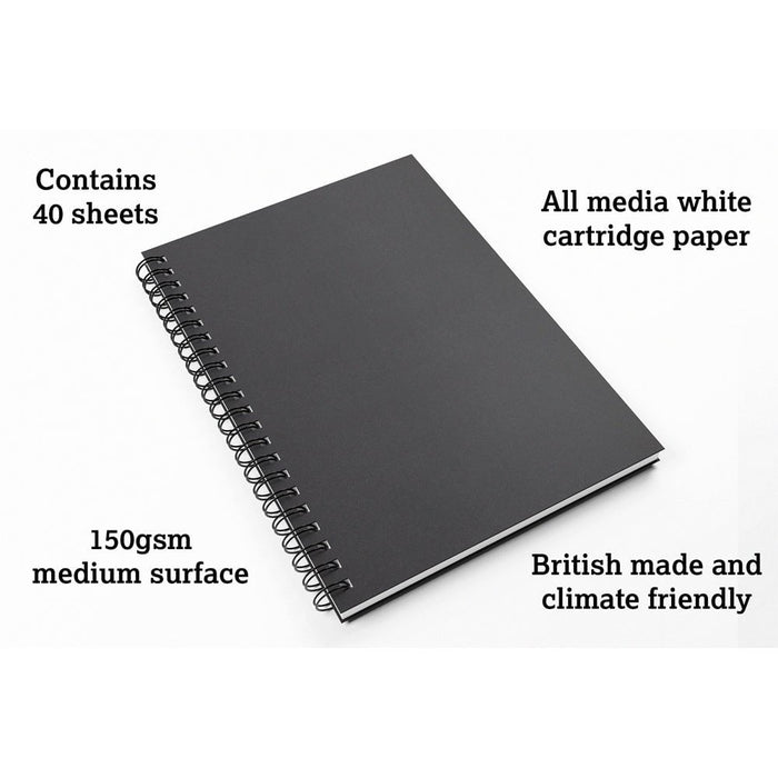 Artgecko Classy Sketchbook A4 80 Pages 40 Sheets 150gsm White Paper CXGEC102