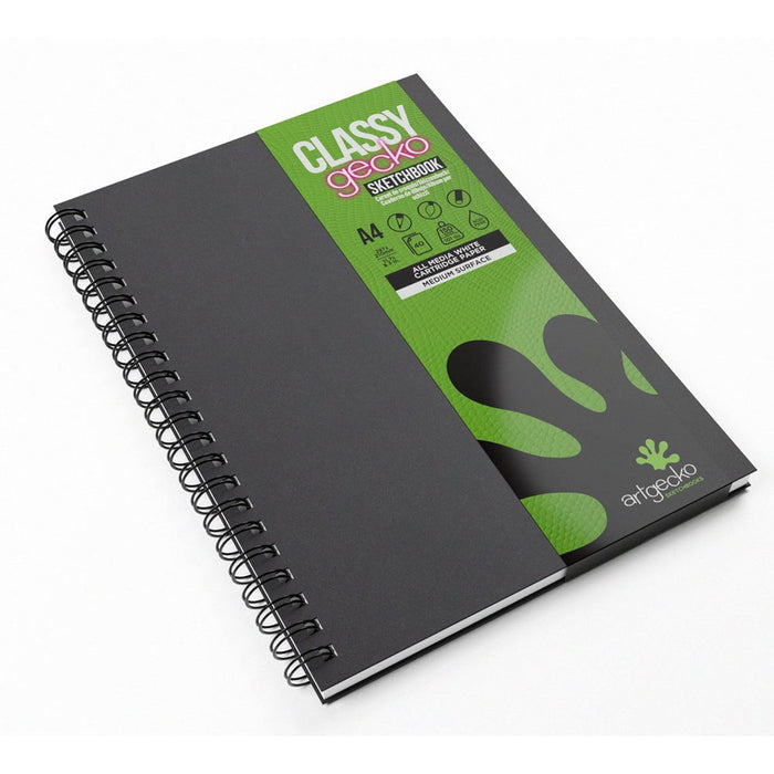 Artgecko Classy Sketchbook A4 80 Pages 40 Sheets 150gsm White Paper CXGEC102