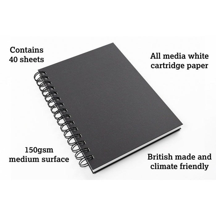 Artgecko Classy Sketchbook A5 80 Pages 40 Sheets 150gsm White Paper CXGEC100