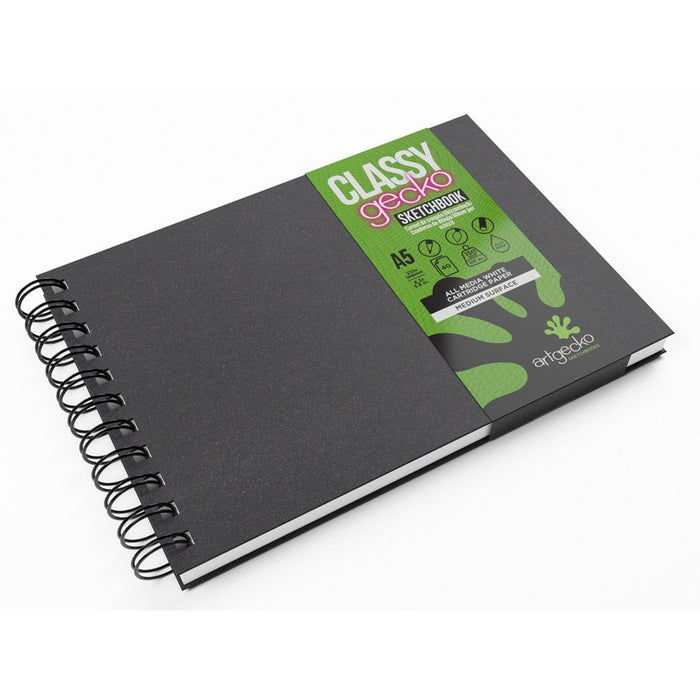 Artgecko Classy Sketchbook A5 Landscape 80 Pages 40 Sheets 150gsm White Paper CXGEC101